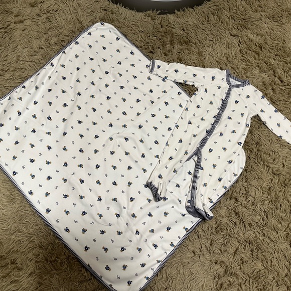 Polo Bear Cotton Footed Coverall with matching blanket - Picture 11 of 11